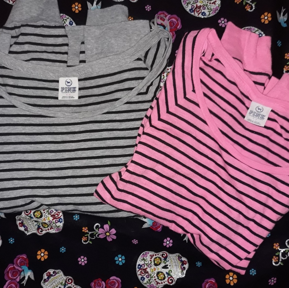 Victoria Secret Pink Longsleeve Crewneck Lot Of 2